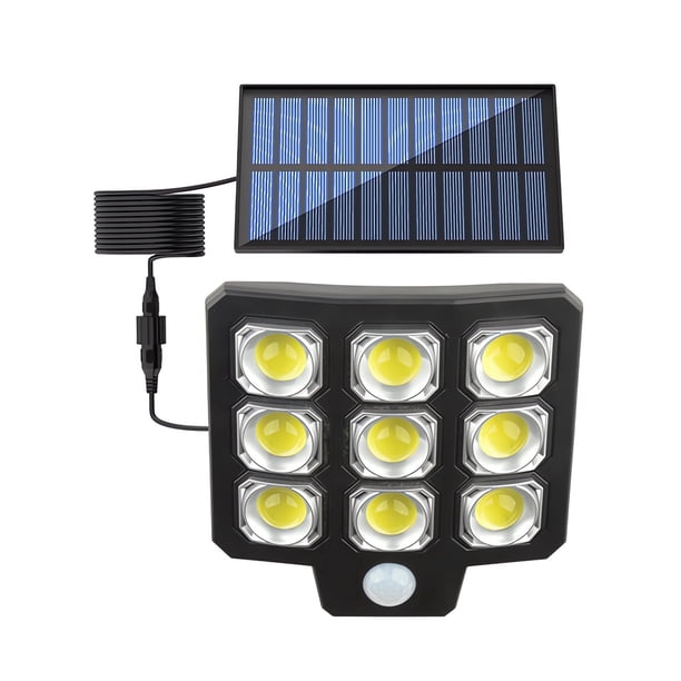 Luzes Solares Al Aire Libre Iluminación Del Patio Rural Del Hogar Iluminación de la Pared Del Garaje, Luz Del Jardín Cob Led Solar con Sensor de Movimiento, Luzes Solares Al Aire Libre