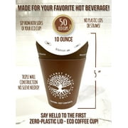 Disposable Coffee Cups - 10 Ounce - Coffee Cups. Eco Friendly Paper Cups. To Go Coffee Paper Cups. Coffee Bar Paper Cups. 50 Paper Coffee Cups. Office Coffee Cups. Coffee Bar Paper Cups. 50 Eco Cups