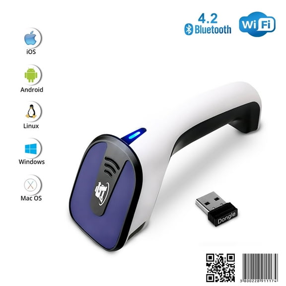 ScanAvenger SA8800 Wireless 1D/2D Barcode Scanner - Bluetooth, Rechargeable Handheld QR Scanner