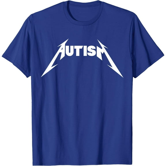 Funny Autism Meme Metal Rock Style Unisex T-Shirt for Men Women Kids Toddler
