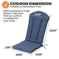 thumbnail image 2 of Pellebant High-Back Adirondack Chair Cushions Set of 2, 50"x20"x2.5", Outdoor/Indoor Patio Cushions with Ties, Water-Resistant, Fade-Resistant, Comfortable Foam Padding (Sky Blue), 2 of 7