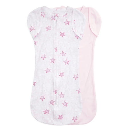UPC: 0842332149039 | aden + anais essentials easy swaddle snug 2pk newborn twinkling stars pink