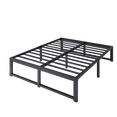 thumbnail image 3 of Amolife Queen Size 14'' Metal Platform Bed Frame with Large Under Bed Storage Space, Black, 3 of 7