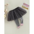 thumbnail image 2 of hirigin Toddler Girls Spring Autumn Casual Culottes Elastic Band Mesh Patchwork Tutu Pants, 2 of 7