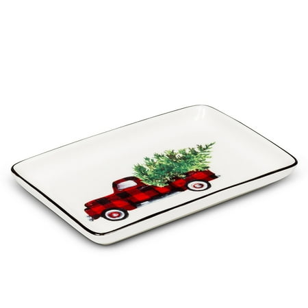 

Set of 4 Buffalo Check Truck Rectangle Tray