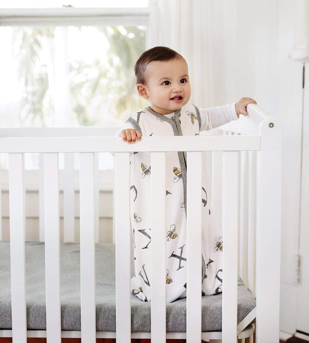 Burt's Bees Baby - Fitted Mini Crib Sheet for Portable Playard or Travel Crib, 100% Organic Cotton