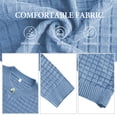 thumbnail image 5 of Asklazy Plus Size Women's Open Front Cardigan Casual Lightweight Crewneck Long Sleeve Button down Knit Sweaters Gray Blue,2XL, 5 of 10