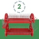 thumbnail image 4 of Escurreplatos plástico de 2 Niveles, Secado al Aire y Organizador de Platos, Soporte para Cubiertos montado en el Lateral, Color Rojo, 4 of 7