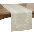thumbnail image 1 of SARO 9521.N1672B 16 x 72 in. Oblong Embroidered Table Runner  Natural, 1 of 1