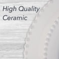 thumbnail image 5 of American Atelier, Round, White Bianca Bead Earthenware Dinnerware Set, 16-Piece, 5 of 7