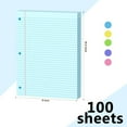 thumbnail image 2 of Loose Leaf Paper 100 Sheets Colored Filler Paper 8 * 10.5 College Ruled Paper 3-Hole Punched Paper for 3-Ring Binders Notebook Lined 8" x 10.5", 2 of 14