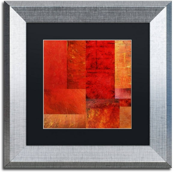 Trademark Fine Art "Essence of Red" Canvas Art by Michelle Calkins, Black Matte, Silver Frame