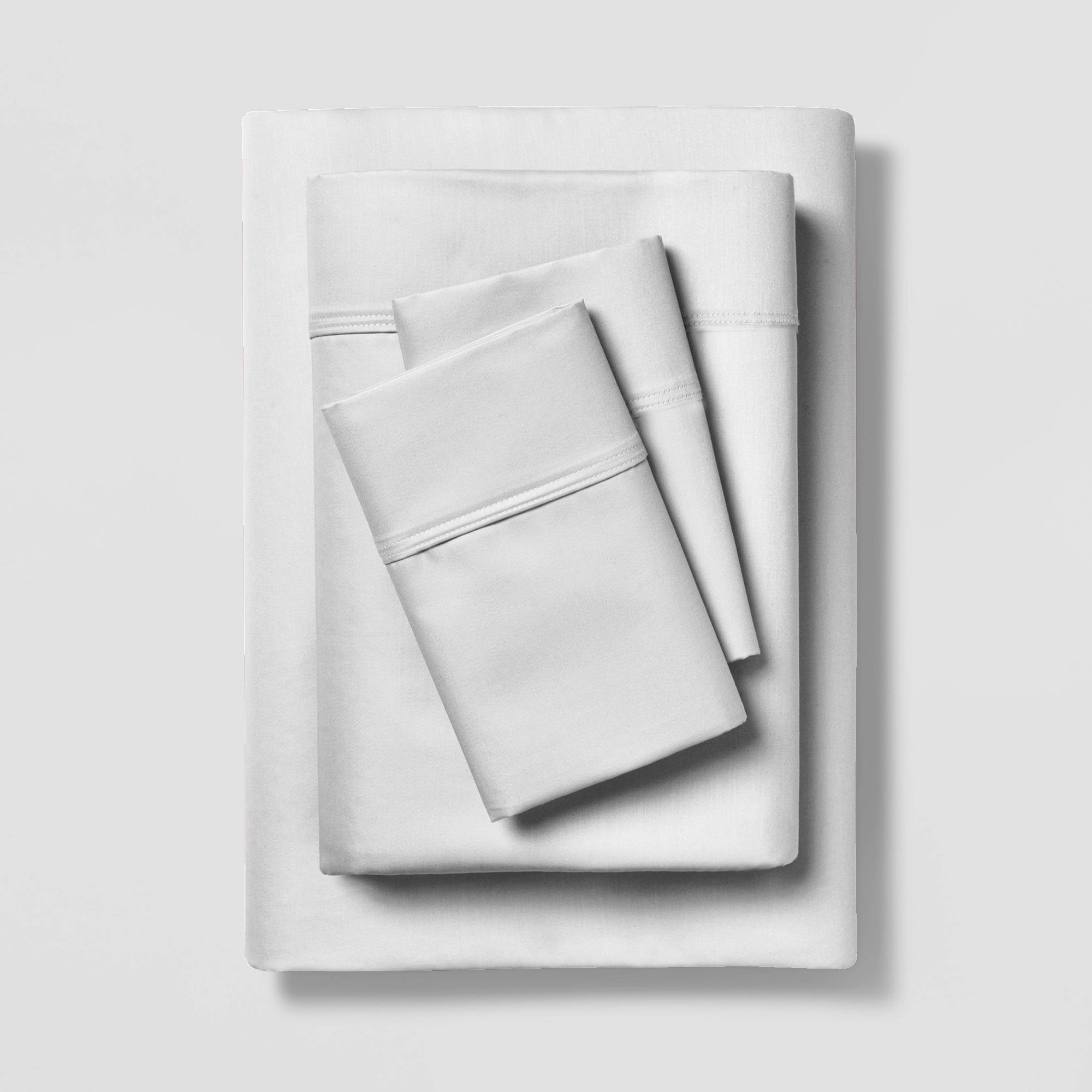 Color Sense 100% Cotton Percale Sheet Sets Queen White