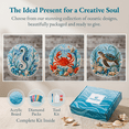 thumbnail image 5 of Ocean Animal Diamond Painting Kit,Beach Diamond Art, DIY Diamond Art Hanging Ornament Kit,Home Decor & Wall Decor,10in Acrylic Summer Coastal Window Suncatcher Craft Kit-D, 5 of 7