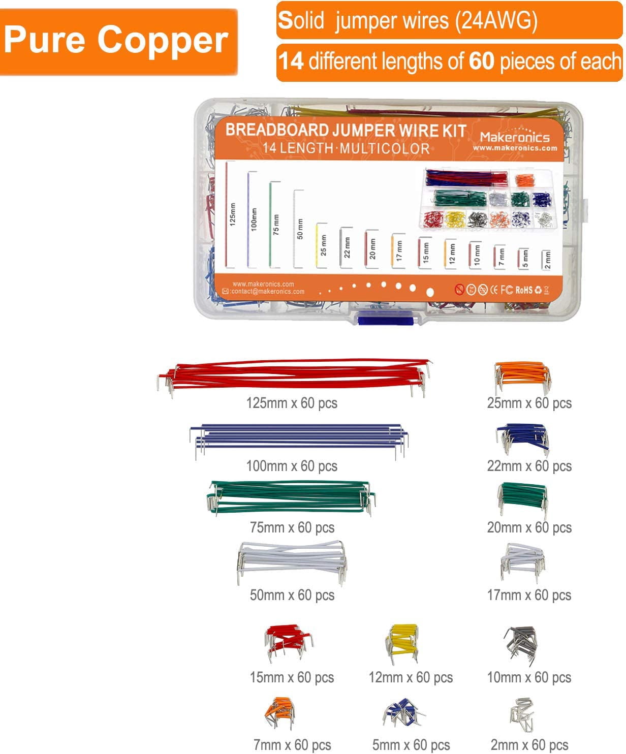 Kit 840 Fili Jumper Per Breadboard | Cavi Flessibili Multicolori | Per Circuiti Elettronici E DIY - Foto 9