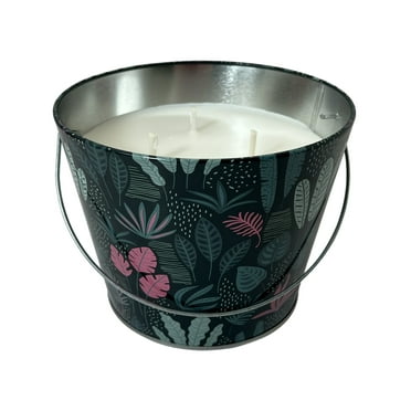 Mainstays 24oz Outdoor Citronella Candle Metal Bucket, Palm Springs