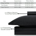 thumbnail image 3 of Southshore Fine Living, Inc. Premium Collection Oversized Duvet Cover Queen Bedding Set, Black, 3 of 9