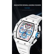Mens Automatic Watch Multifunctional Fashion 30M Waterproof Quartz Mens Watches Silicone Band Sports Watch