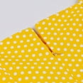 thumbnail image 5 of WCMZJ Women's Convertible off Shoulder Tie Ruched Front 1950s Vintage Dress Cup Sleeve Polka Dot Casual A-Line Swing Dresses Yellow M, 5 of 9