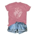 thumbnail image 3 of MKLEKYY Playeras Deportivas Mujer Camiseta Holgada De Manga Corta Con Estampado De Corazón Para Mujer Talla L, 3 of 3