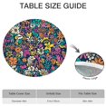 thumbnail image 6 of Pioneer Flower Floral Print Pattern Round Fitted Tablecloth with Elastic Edge,Dining Table Cover Waterproof,Outdoor Round Tablecloth for Camping,Dining,Indoor and Outdoor, 6 of 7