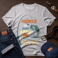 thumbnail image 4 of Jollimate Custom Name Shirt, Hooked On Being Papa T-Shirt, Funny Fishing Shirt, Fishing Dad Gift, 4 of 6