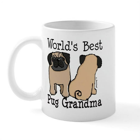 

CafePress - World s Best Pug Grandma Mug - 11 oz Ceramic Mug - Novelty Coffee Tea Cup