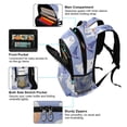 thumbnail image 5 of FORMRS Unisex Backpack Elementary School Travel Bookbag with Reflective Stripes, Blue Halloween, 5 of 7