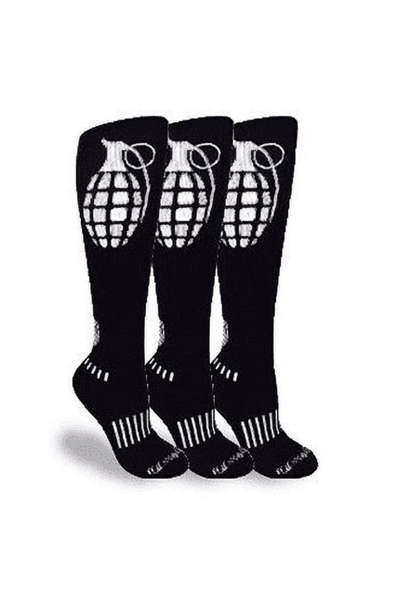 THE Ultimate Grenade Black Knee-High Performance Athletic Socks 3-Pack