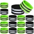 thumbnail image 1 of 16 Pcs Bandes Réfléchissantes Haute Visibilité pour Marche Nocturne, Cyclisme et Course (Noir & Vert), 1 of 7