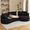 Black, variant on VEPXXP 121" Oversized Sectional Sofa Couch with Chaise,Modern Curved L-Shape Corduroy Boneless Couches Sofas with Deep Seat for Living Room,Bedroon,(Cream,Right Facing Chaises)