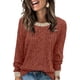 thumbnail image 3 of Camisas de Larga para Mujer, Suéteres, Conjuntos de Otoño, Bloques de Color, Ropa de Invierno, Elegantes, Informales, Suaves. Color Caramelo S, 3 of 7