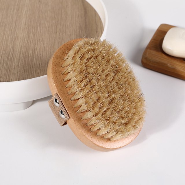Cepillo de mano, cepillo de baño exfoliante, cepillo de baño húmedo y seco, masajeador de airbag, cepillo de baño de templo de cerdo