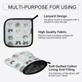 thumbnail image 3 of Yayeee Oven Mitts and Pot Holder Set of 2 Heat Resistant Kitchen Gloves Baking Hot Pad, Cute Cat Faces, 3 of 5