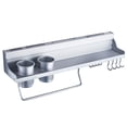thumbnail image 1 of CNKOO Aluminum Kitchen Storage Rack Pantry Pan Pot Organizer Cookware Holder Hooks Spice Dinnerware Wall Shelf 50Cm, 1 of 6