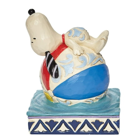 Enesco Peanuts by Jim Shore Snoopy on a Beach Ball Figurine