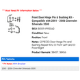 thumbnail image 2 of Front Door Hinge Pin & Bushing Kit - Compatible with 2001 - 2006 Chevy Silverado 3500 2002 2003 2004 2005, 2 of 3