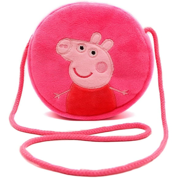 Pink Purse Lovely Little Shoulder Bags, Plush Circle Crossbody Bags for Kids Toddlers Preschoolers Girls Boys