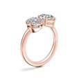 thumbnail image 2 of 1,10 Carat Excellent Asscher & Pear Cut Natural Diamond Beautiful Bridal Two Stone Ring for Bride Solid 14K Rose Gold Size 5, 2 of 8