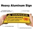 thumbnail image 4 of UV Protected & Waterproof Aluminum Warning Signs DANGER LASER BEAMS NO NOT LOOK DIRECTLY AT LASER LIGHTS Yellow 200x300x0.9mm, 4 of 7