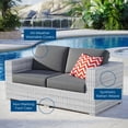 thumbnail image 2 of Modway Convene Outdoor Patio Furniture Loveseat, Light Gray, 2 of 9