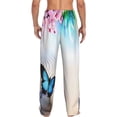 thumbnail image 3 of Balery Butterfly In Blossoms Zen print Men's Pajama Pants,Ultra Lightweight Pjs,Lounge Pant-XX-Large, 3 of 9