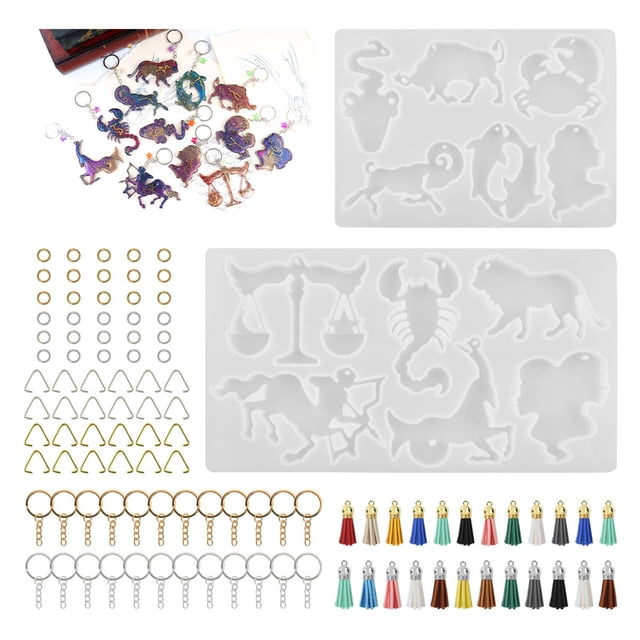 DIY de resina de constelaciones decorativo duradero reutilizable llavero Silicona para tobillera