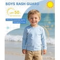 thumbnail image 2 of Kids UPF 50+ Rash Guard Shirt - Long Sleeve Sun Protection Pullover for Outdoor Activities & Swimming Lake Blue S, 2 of 5