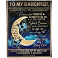 thumbnail image 3 of LHSHID Personalized Lover Name Message Text Blanket to My Daughter from Mom and Dad You'Ll Always Be My Baby Girl Hug Blanket Warm Bed Throws, 3 of 6