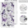 thumbnail image 2 of Purple Butterfly Hand Towels Set of 2 Soft Vintage Watercolor Floral Butterflies Pattern Bath Fingertip Towels Decorative Hand Towels for Bathroom Guest Face Towel Kitchen Dish Towels 18"x26", 2 of 6