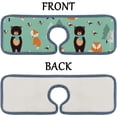 thumbnail image 4 of GZHJMY 3PCS Faucet Absorbent Mat, Cute Forest Foxes Bears Birds Washable Sink Splash Guard Drip Catcher, Kitchen Bath Countertop Microfiber Sink Drying Mats for Kitchen, 4 of 7
