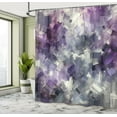 thumbnail image 2 of Ambesonne Purple Shower Curtain, Abstract Crystal Cave Art, 69"Wx70"L, Violet Pale Grey Dimgray, 2 of 4