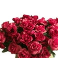 thumbnail image 4 of D-GROEE 2 Bouquet 15 Heads Artificial Rose Flowers Bouquet Faux Silk Flowers Rose for Home Bridal Wedding Party Festival Decor Xmas Gift, 4 of 4
