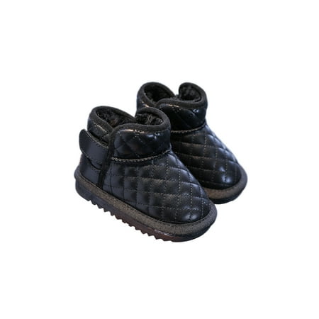 

Kesitin Kids Comfort Pull On Snow Boot School Casual Ankle Mid Top Waterproof Winter Shoes Black 6C